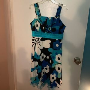 Beautiful Blue Flower Dress